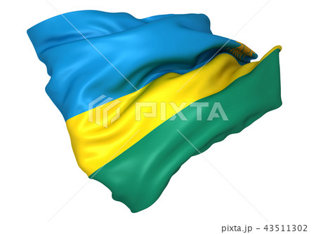 ルワンダ国旗のイラスト素材