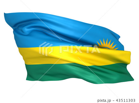 ルワンダ国旗のイラスト素材