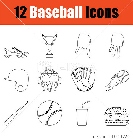 Baseball icon set Baseball icon set 43511726