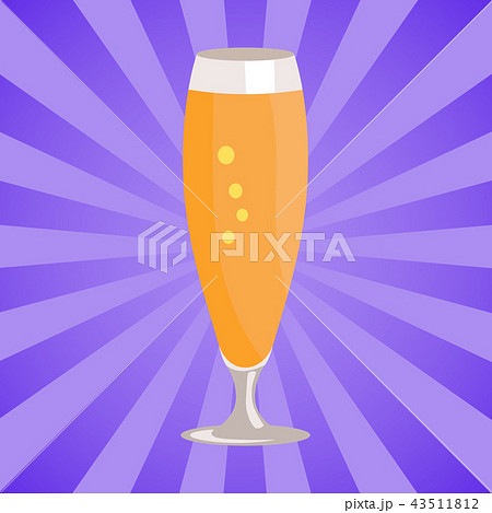 Pilsner Glass of Beer Isolated on White Background 43511812