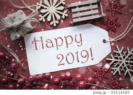 Nostalgic Christmas Decoration, Text Happy 2019 43514585