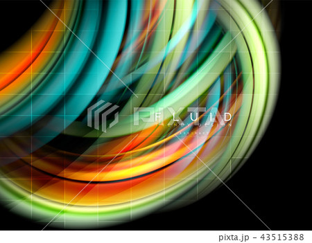 Fluid smooth wave abstract background, flowing glowing color motion concept, trendy abstract layout Fluid smooth wave abstract background, flowing glowing color motion concept, trendy abstract layout 43515388
