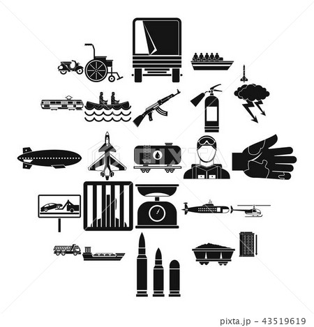 Drag icons set, simple style 43519619