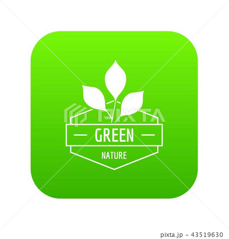 Green nature icon green vector 43519630