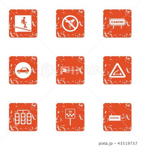 Underpass icons set, grunge style 43519737
