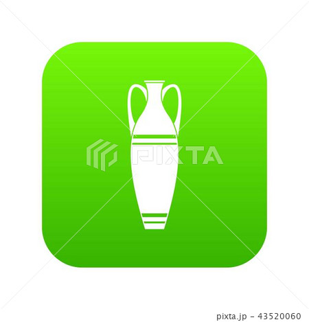 Vase icon green vector 43520060