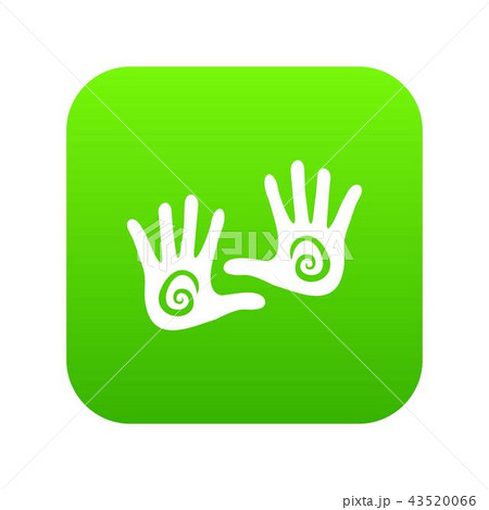 Hand icon green vector Hand icon green vector 43520066