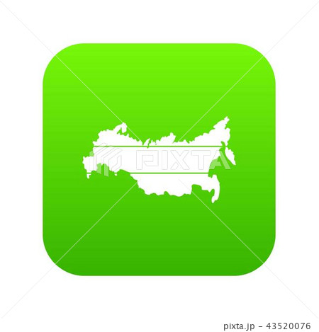 Map of Russia icon digital green 43520076