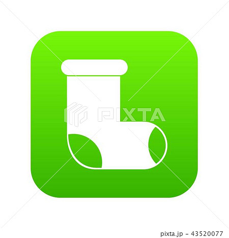 Felt boot icon digital green Felt boot icon digital green 43520077