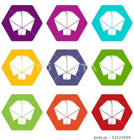 Origami tree icons set 9 vector Origami tree icons set 9 vector 43520099