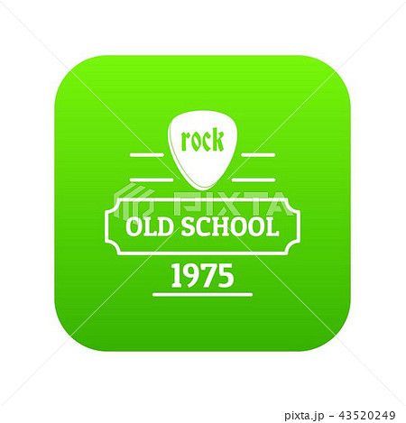 Old school icon green vector Old school icon green vector 43520249