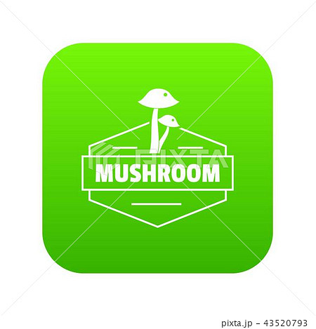 Mushroom nature icon green vector 43520793