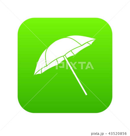 Umbrella icon digital green Umbrella icon digital green 43520856
