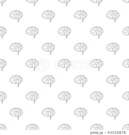 Sensors on human brain icon, outline style 43520878