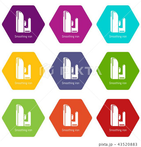 Iron icons set 9 vector Iron icons set 9 vector 43520883