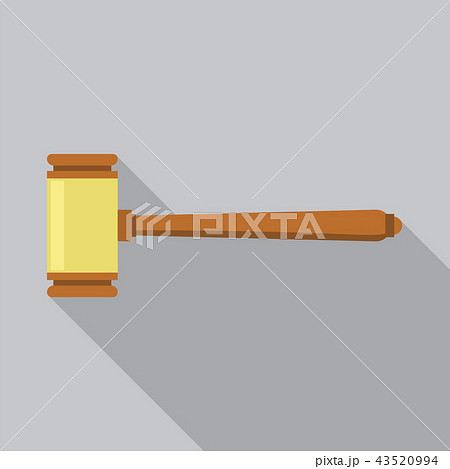 Gavel judge icon, flat style 43520994