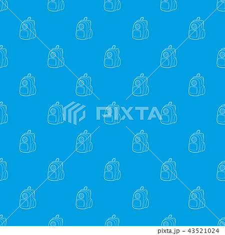 School backpack pattern vector seamless blue School backpack pattern vector seamless blue 43521024