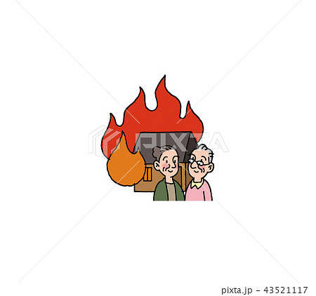 老夫婦の住まいが火事 43521117