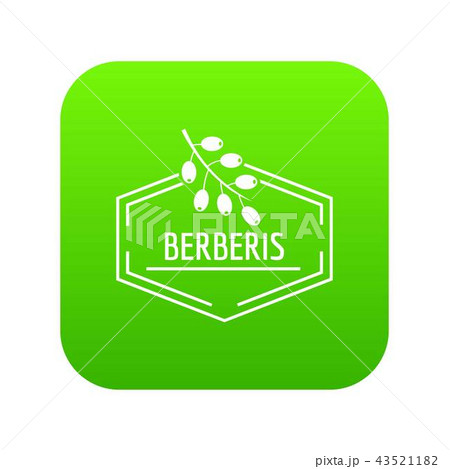 Berberis icon green vector 43521182