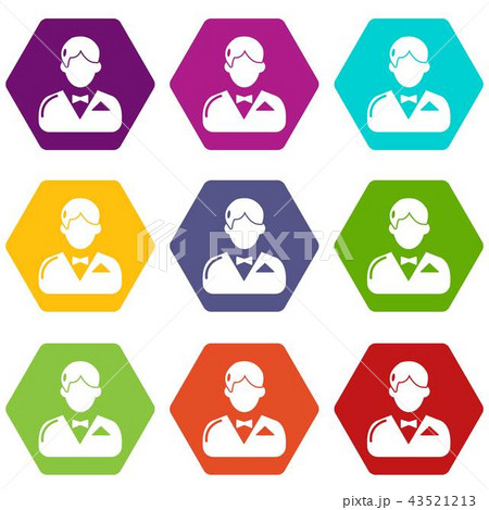 Croupier icons set 9 vector Croupier icons set 9 vector 43521213