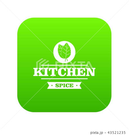 Kitchen spice icon green vector Kitchen spice icon green vector 43521235