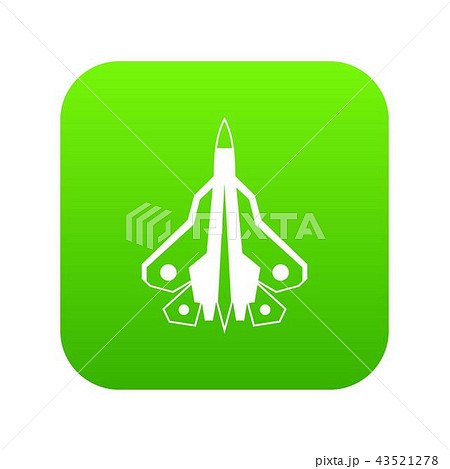 Military fighter plane icon digital green Military fighter plane icon digital green 43521278