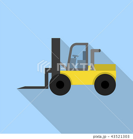 Forklift icon, flat style 43521303