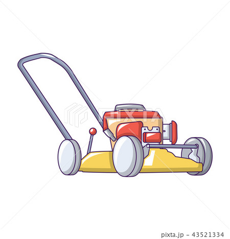 Motor grass cutter icon, cartoon style 43521334