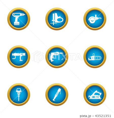 Surface treatment icons set, flat style 43521351