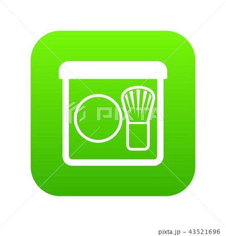 Rouge with brush icon digital green 43521696