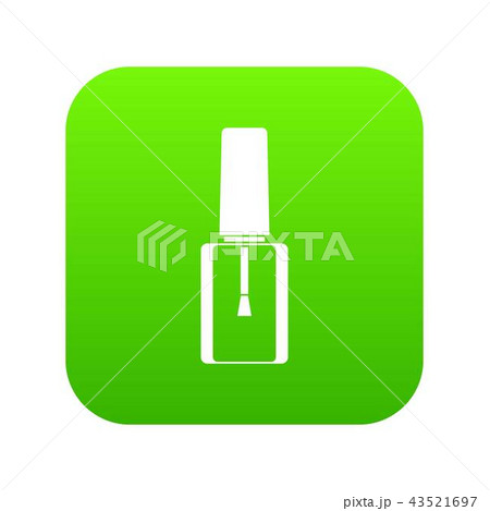 Nail polish bottle icon digital green 43521697