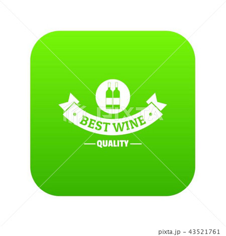 Wine bar icon green vector Wine bar icon green vector 43521761