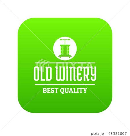 Quality old winery icon green vector 43521807
