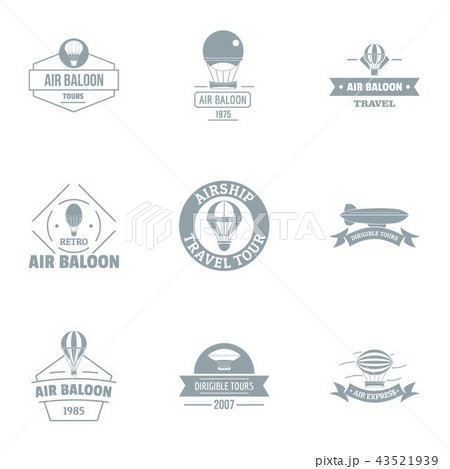 Air stuff logo set, simple style 43521939