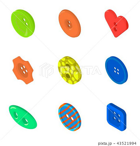 Fastening icons set, cartoon style 43521994