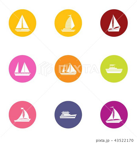 Canvas icons set, flat style Canvas icons set, flat style 43522170