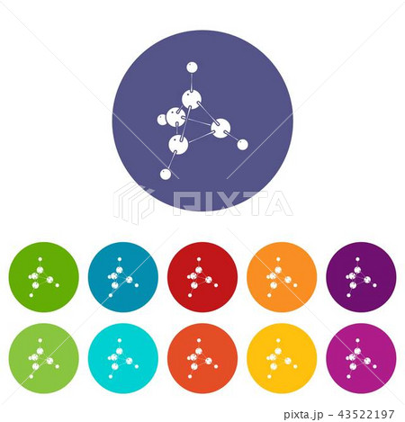 Methanol icons set vector color 43522197