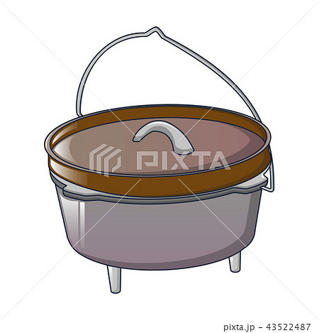 Camp cauldron for cooking icon, cartoon style Camp cauldron for cooking icon, cartoon style 43522487