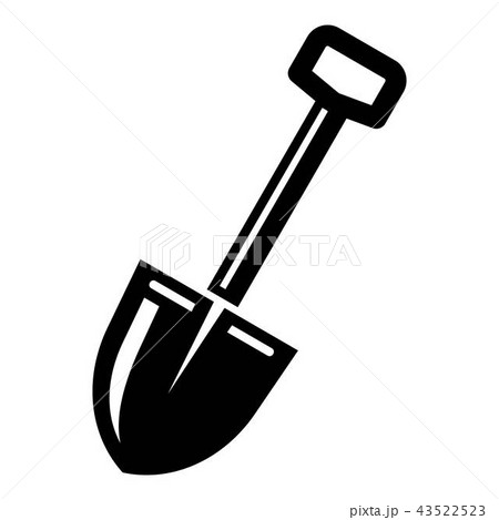 Sand steel shovel icon, simple style Sand steel shovel icon, simple style 43522523