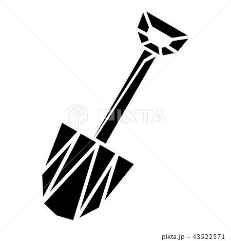 Diamond shovel icon, simple style Diamond shovel icon, simple style 43522571