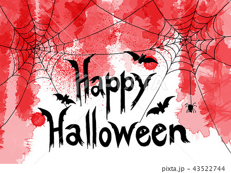 Happy Halloween　spiderweb  blood 43522744