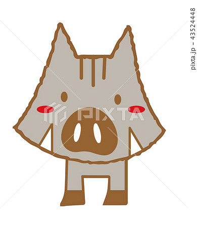 年賀素材 イノシシ 亥 のイラストです イラストレーターみやもとかずみのイラスト素材 ๑ ๑