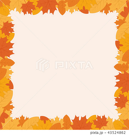 Autumn leaves blank frame 43524862