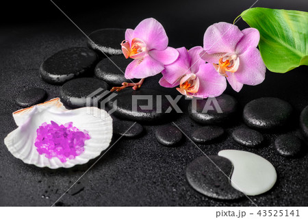 spa concept of zen and Yin-Yang stones 43525141