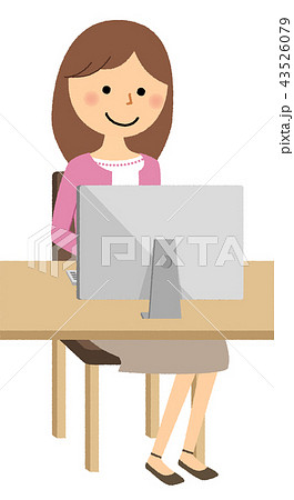 若い女性　ママ　PC 43526079