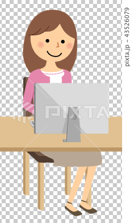 若い女性　ママ　PC 43526079