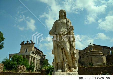 フォロ・ロマーノのヴェスタ神殿に仕えた美しい巫女の像 フォロ・ロマーノのヴェスタ神殿に仕えた美しい巫女の像 43526196