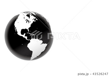 地球アメリカ黒白 地球アメリカ黒白 43526247