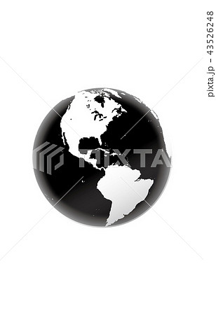 地球アメリカ黒白 地球アメリカ黒白 43526248