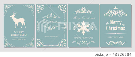 Merry Christmas and New Year greeting card 43526584
